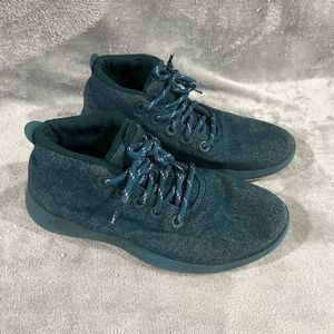 Allbirds Green Blue Wool Runner-Up Mizzle Mid Top Running Sneakers Mens Size 9